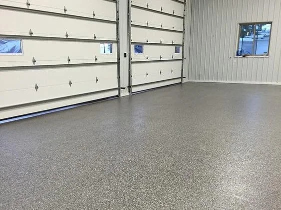 dark warehouse epoxy flooring
