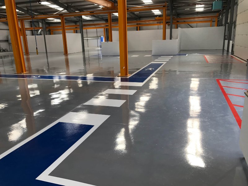 warehouse new expoxy flooring